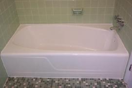 Cast Iron Bathtub Refinished in Kohler Gloss white